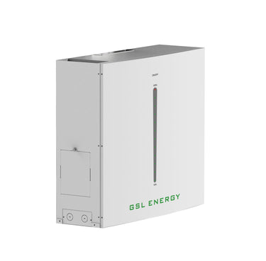 Side view of GSL Energy 10.24kWh lithium battery